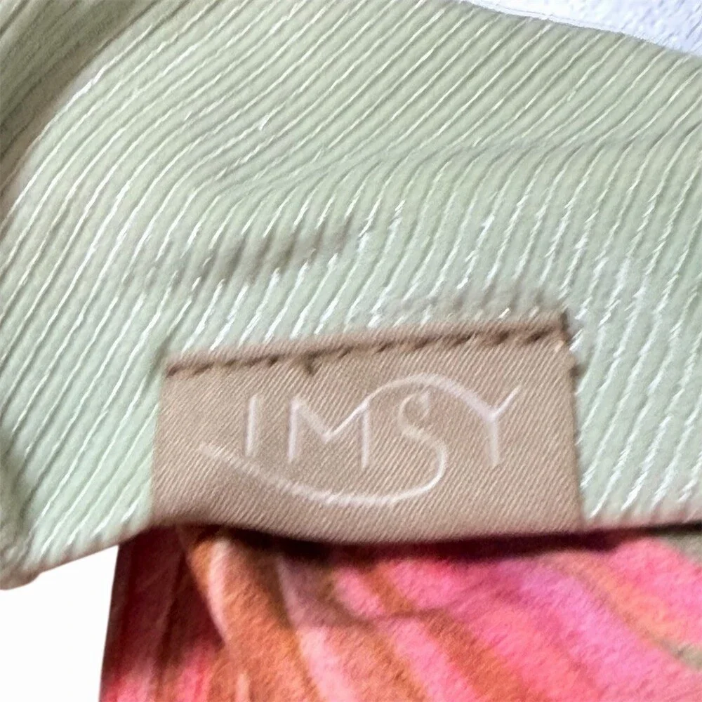 IMSY Girls Reversible Bikini Set 8 | Mint Green & Tropical Palm Print